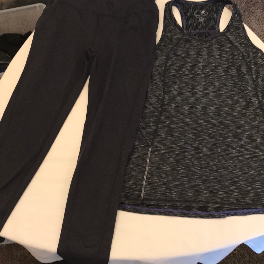 Tangerine workout outfit